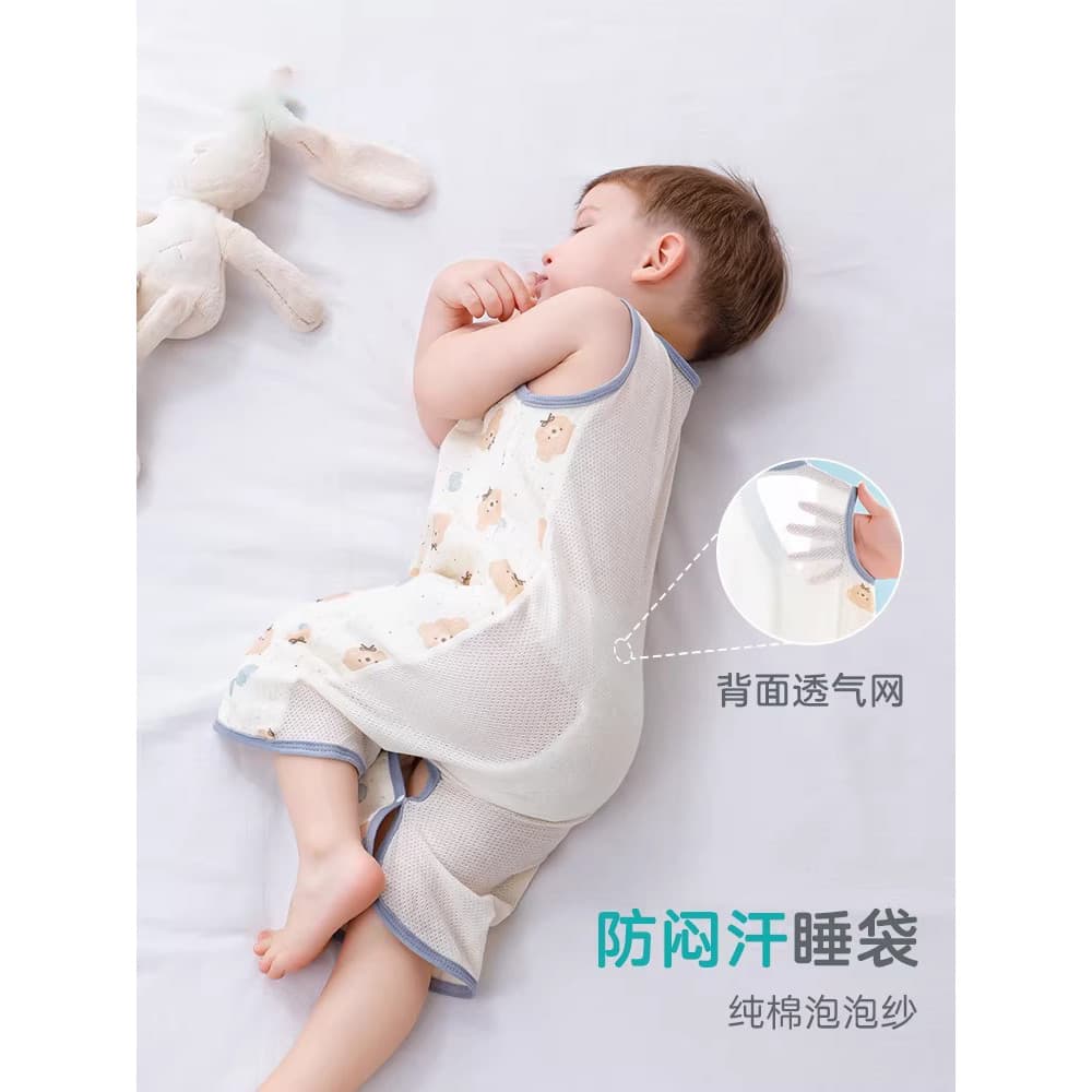 Saco de dormir japonês para bebês, verão, fino, recém-nascido, gaze, colete, saco de dormir, transpiração respirável, co