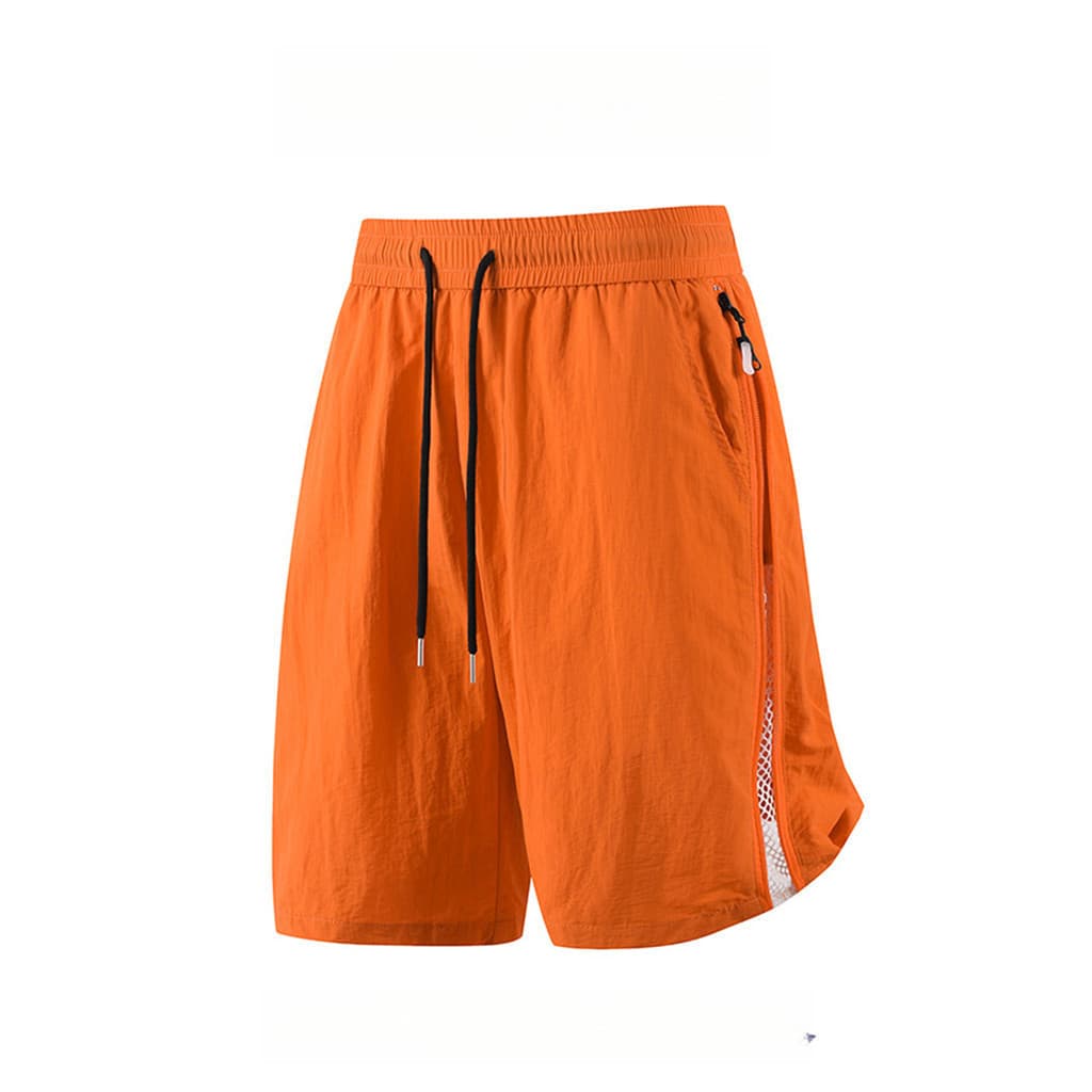 WASSUP PANDA Shorts Esportivos Masculinos de Verão com Zíper Lateral, Malha Respirável e Seda Gelada, Secagem Rápida, M