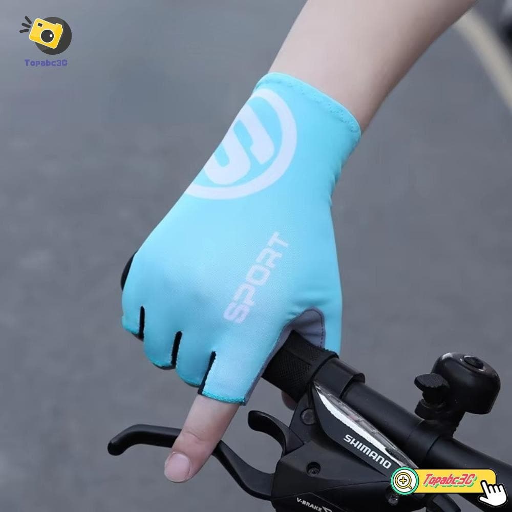 Luvas De Meio Dedo TOPABCC , Respiráveis À Prova De Vento Para Mulheres E Homens Ciclismo Choque