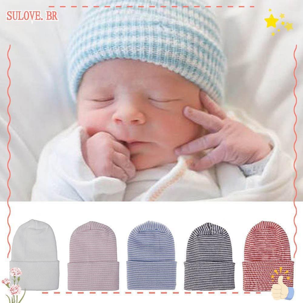 SULOVEDU Chapéu Fetal Listrado Infantil Para Uso Externo Gorro De Algodão