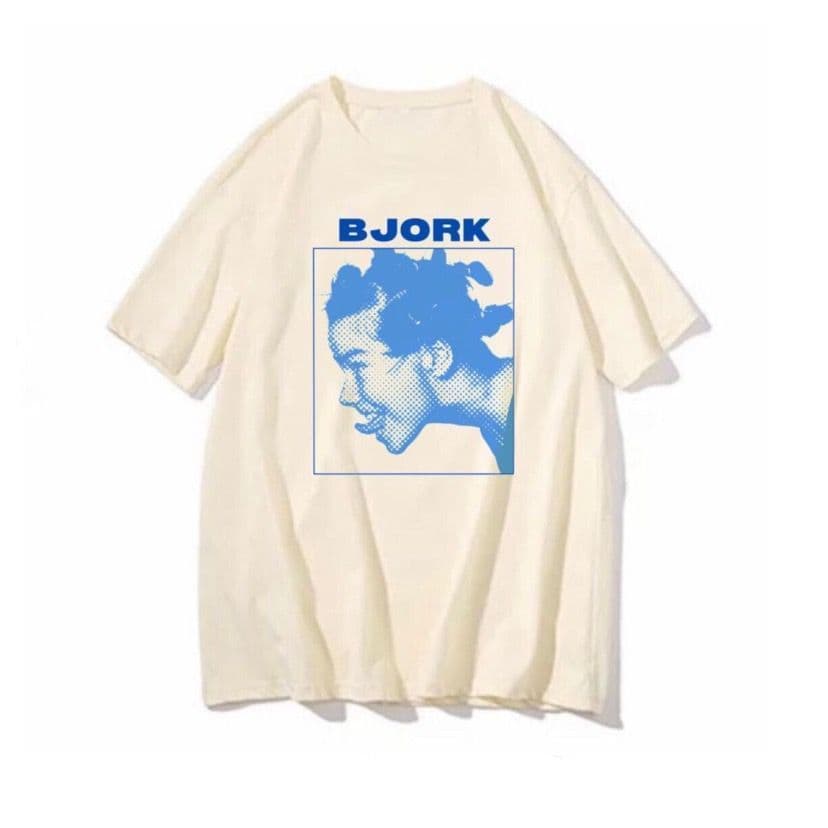 Camiseta ALGODÃO BÁSICA  Bjork cantora banda alternativa indie blusa feminina masculina camisa