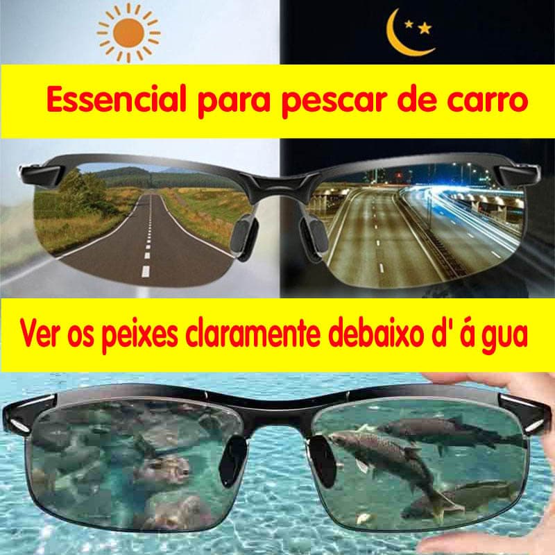 💯🔥Óculos De Sol Polarizados Diurnos E Noturnos-Fotocromáticos Para Dirigir/Pesca UV400 Homens