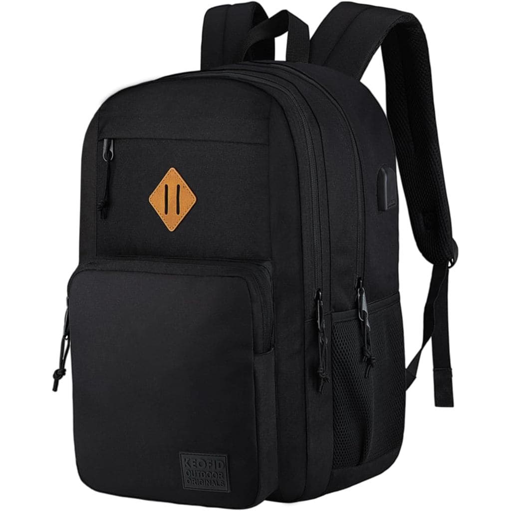 Mochila de viagem KEOFID para homens e mulheres, mochila antirroubo para laptop com porta de carregamento USB para traba