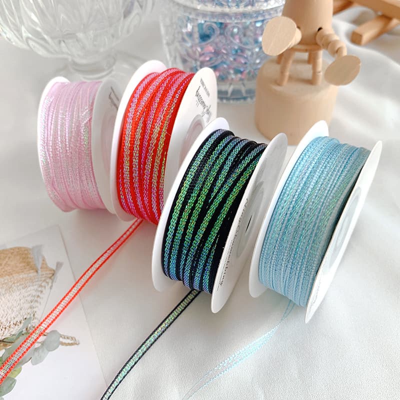 3mm fita de fio sinfonia fita fina embrulho de presente Material diy de fio de neve de buquê de bolo
