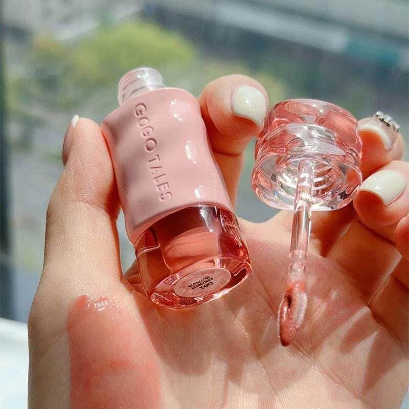 Genuíno Gogo dança grande balde de gelo lábio essência espelho lábio esmalte brilho batom brilho labial hidratante esfol