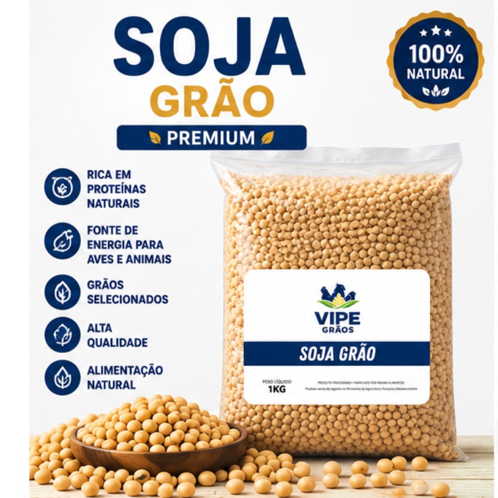 Soja em Grão Premium Selecionada Alta Qualidade AlimentaçãoRica em Proteínas para Aves