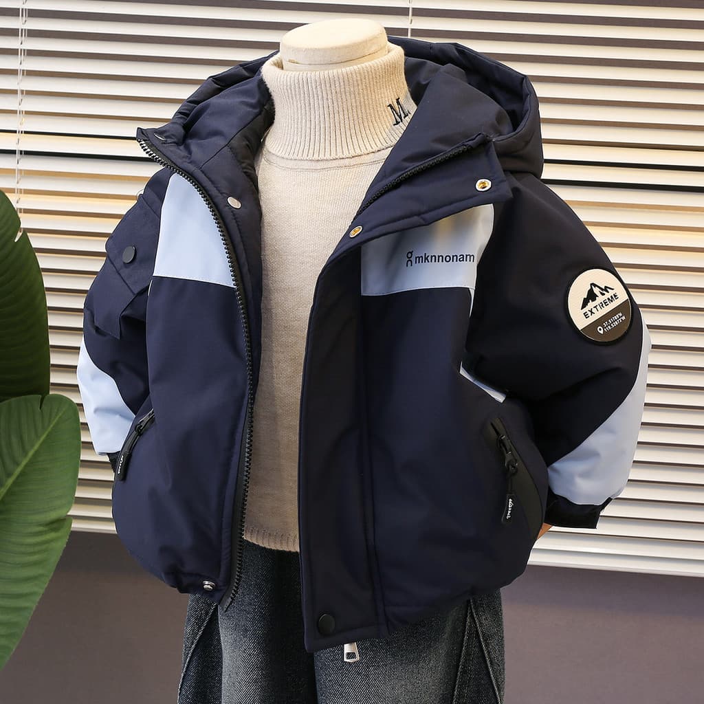 Meninos jaqueta acolchoada inverno 2025 novo estilo engrossado jaqueta infantil blusão acolchoado jaqueta bebê inverno a