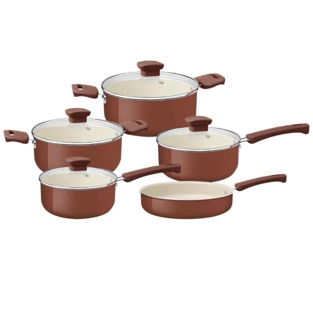 Jogo Panela Cozinha Veronese Antiaderente 5 peças Tramontina