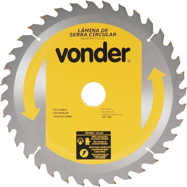 Lâmina de serra circular com dentes de metal duro/vídea, 235 mm x 25 mm, 48 dentes, VONDER