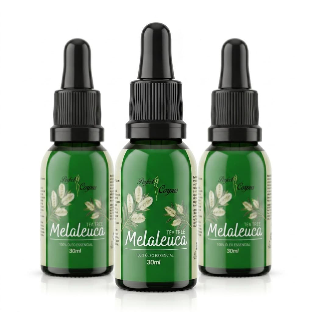 Kit 3 Óleo Essencial Melaleuca Tea Tree Puro 30ml - Acne Pele Cabelo Unha Aromaterapia Candidíase