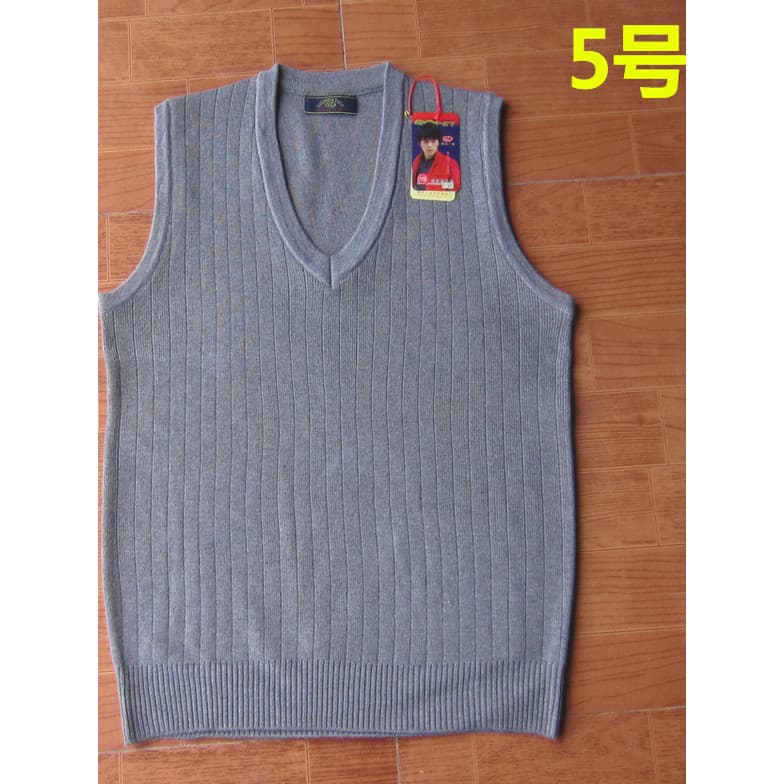 Primavera outono meia-idade idosos camisola de malha pulôver colete Casual masculino colete cor sólida quente