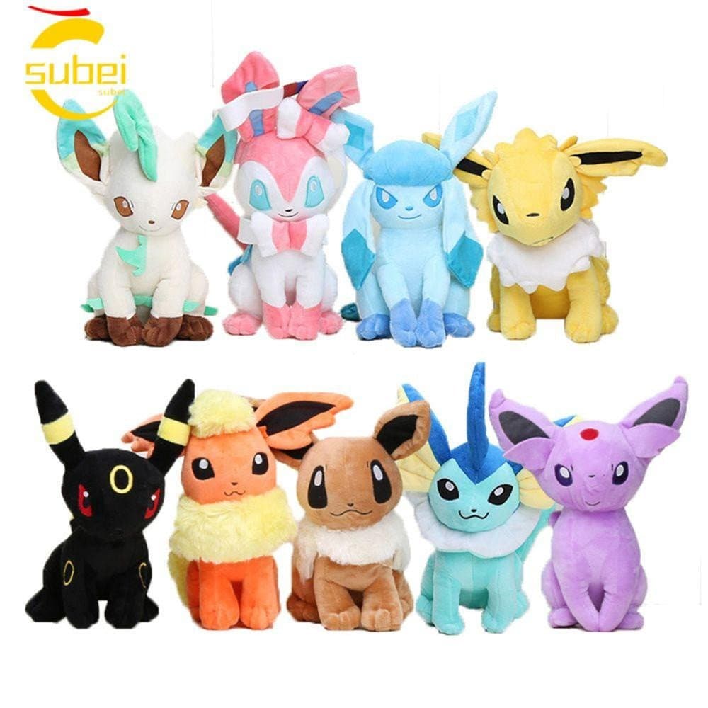 SUBEI 20cm Eevee Brinquedo De Pelúcia Crianças Umbreon Vaporeon Flareon Modelo De Figura Em Pé