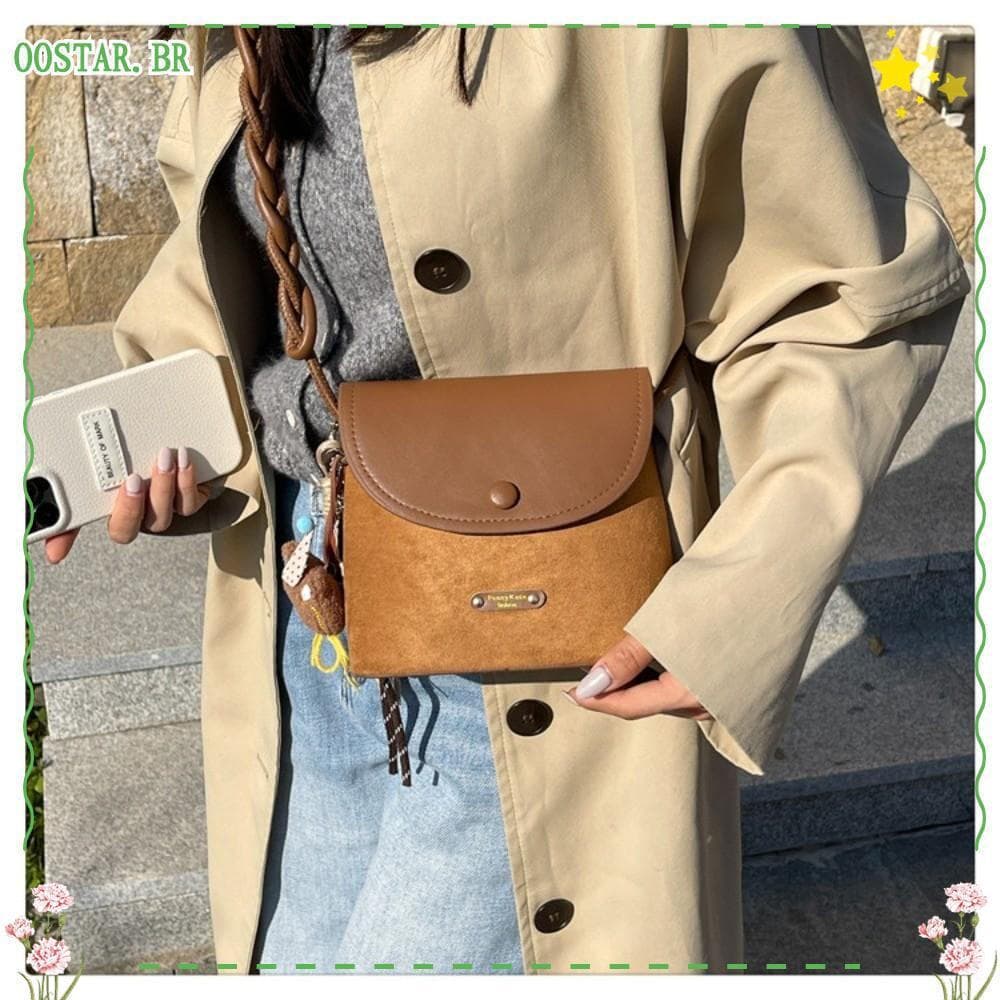 Bolsa De Ombro Crossbody OOSTAR , Camurça Retrô Avançada Para Mulheres , Chique E Leve Com Pingentes Viagem