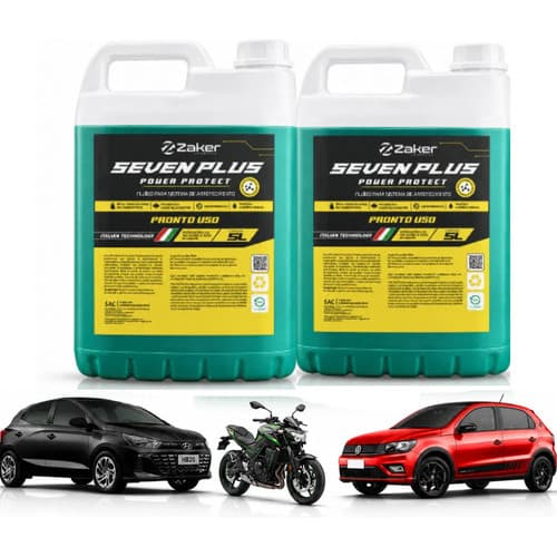 2x Aditivos Radiador Gm Audi Fiat Honda Pronto Uso 10l Galão Verde