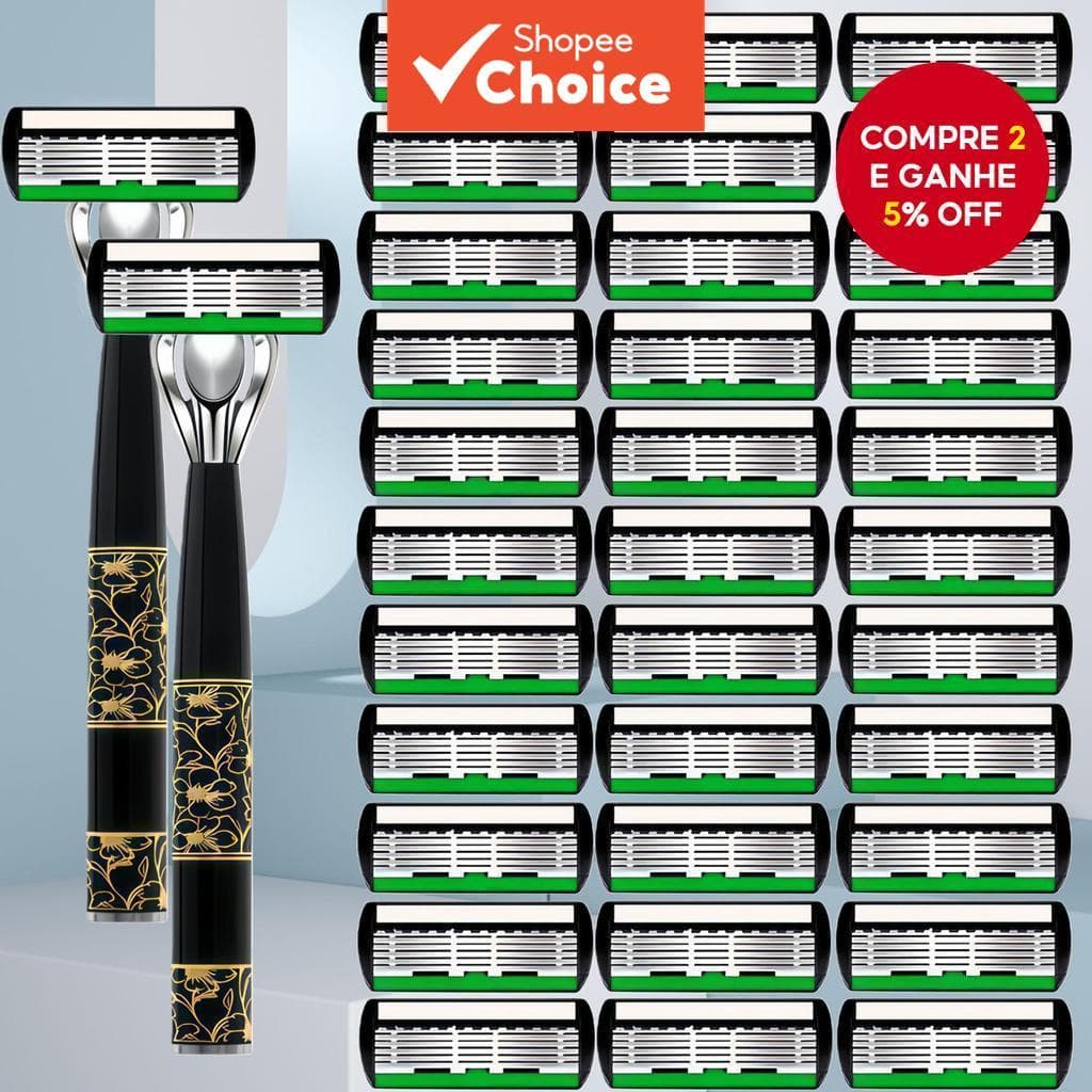 Kit De Barbeador De Segurança Masculino E Feminino-Lâminas À Prova De Ferrugem , Tira Antiderrapante , Conjunto De Barbe