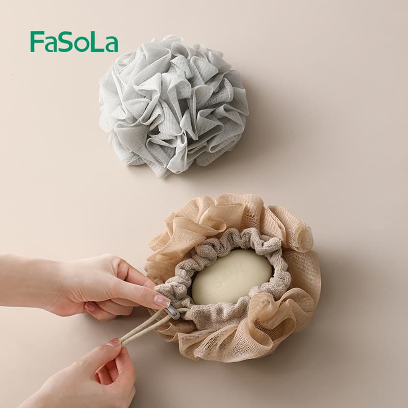 FaSoLa sabão bola de banho vem com coleção corda sabão espuma Net banheiro banho esfregando banho engrossado macio