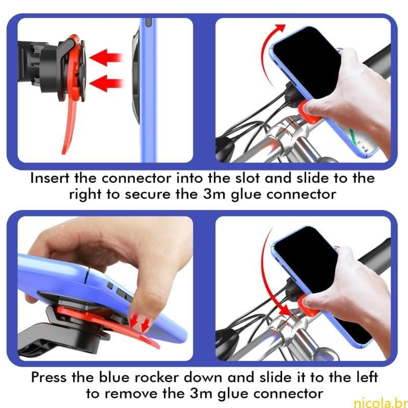 Nic Atualizado Bicicletas Computador Volta Remendos Montar Suporte Do Telefone Botão Pastas Para Navegaçãos E Entretenim