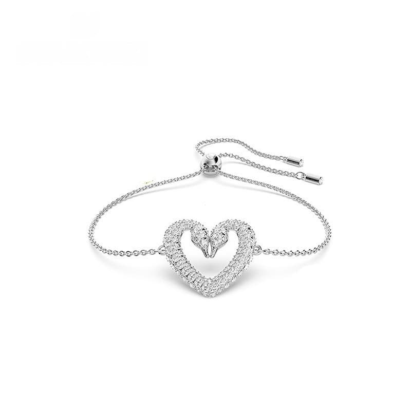 11S Jóias Pulseira Una Senhoras Conjunto De Cristal Feminina Frisada De Pérola Ajustável Prata C