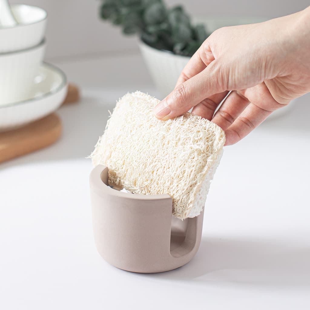 Nova prateleira de cozinha Diatom lama absorvente de água de secagem rápida esponja Rack armazenamento arrumado
