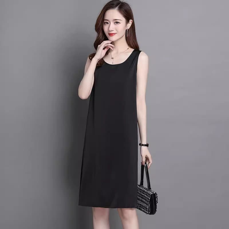 [Estilo curto] Vestido de saia suspensa solta de tamanho grande, novo estilo, saia colete com Base de comprimento médio,