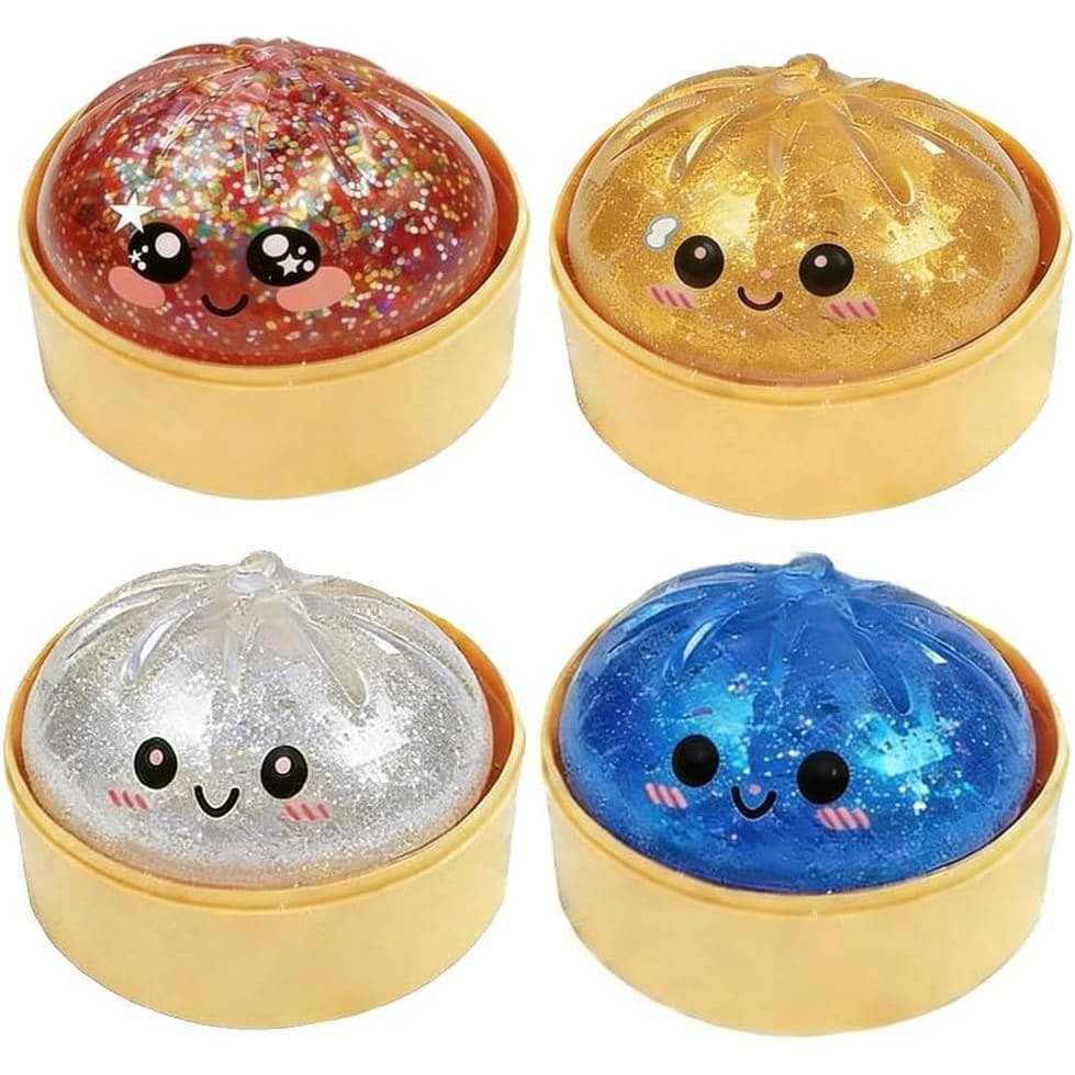 Brinquedo Macio e Maleável em Forma de Bolinho, Novo Modelo 2026, Bola Antiestresse em Forma de Pão Cozido a Vapor com C