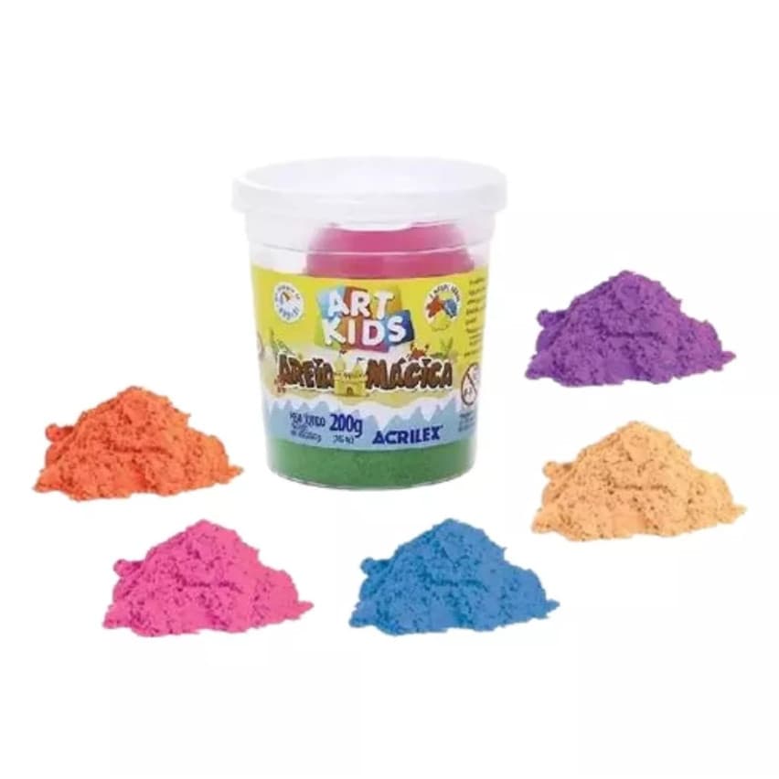 Areia Cinética Mágica 120g Massinha Infantil Forminha