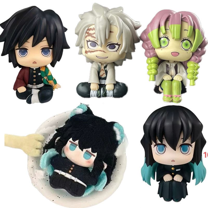 Figura De Ação Muichirou Tokitou Giyuu Sentado Modelo Colecionável Demon Slayer Kimetsu No Yaiba Estatueta