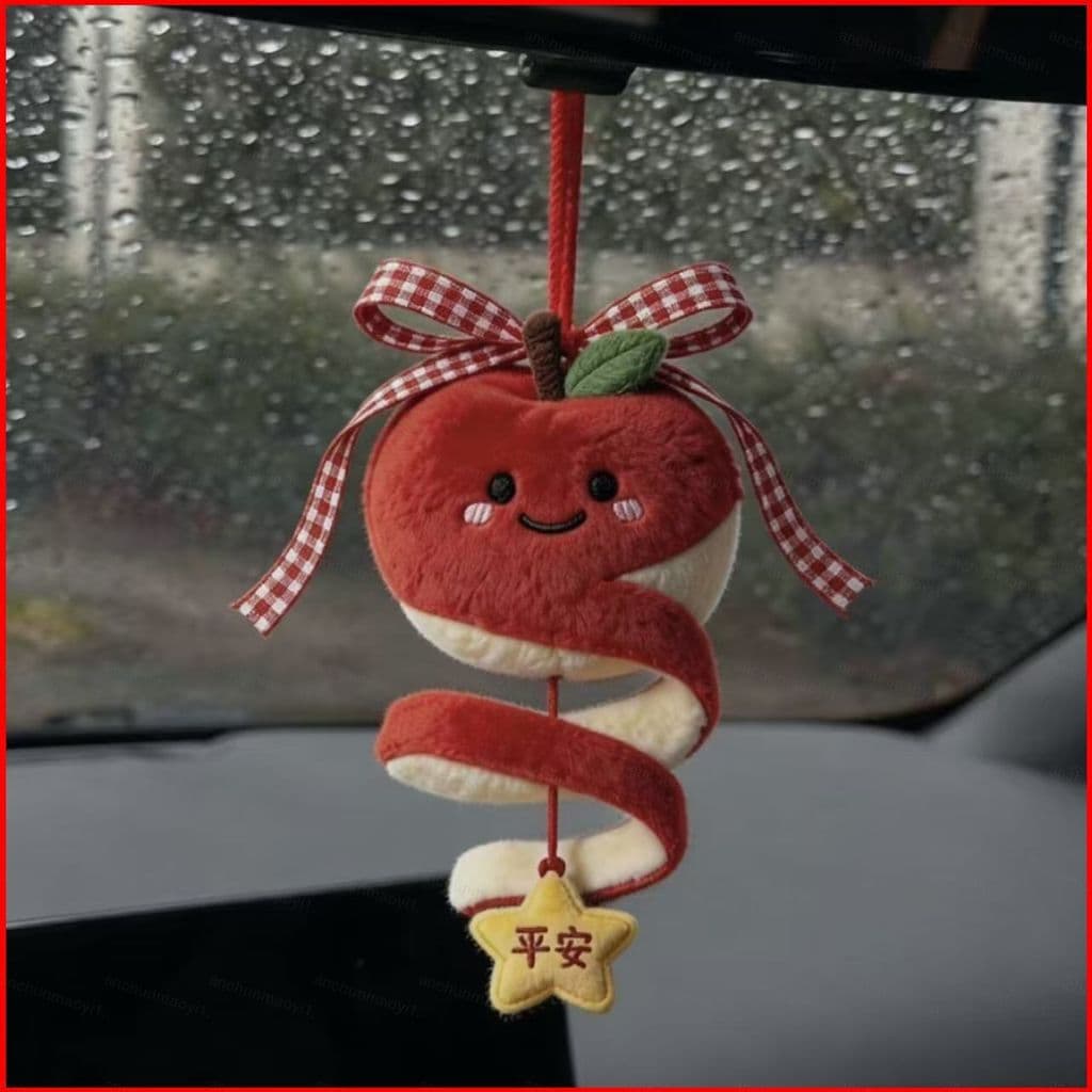 DC1 Cute Star Apple Plushie Algodão Boneca De Pelúcia Chaveiro Seguro Viagem Decoração De Carro Bolsa Charme