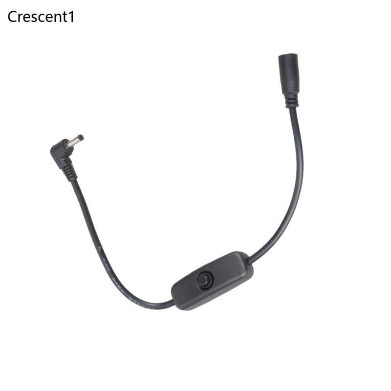 Crescent1 3 5x1 35mm Para Fêmea Extensão Adaptador Alimentação Interruptores Câmera Luz LED Segu