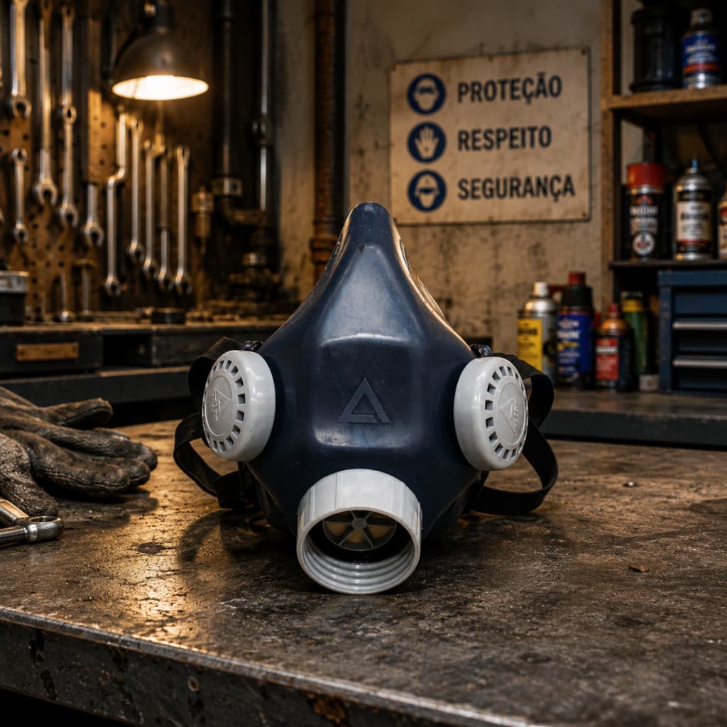 Máscara De Proteção Semifacial Silicone Air Safety Linha Air Tox 2 Proteção Epi Segurança Ca 5757