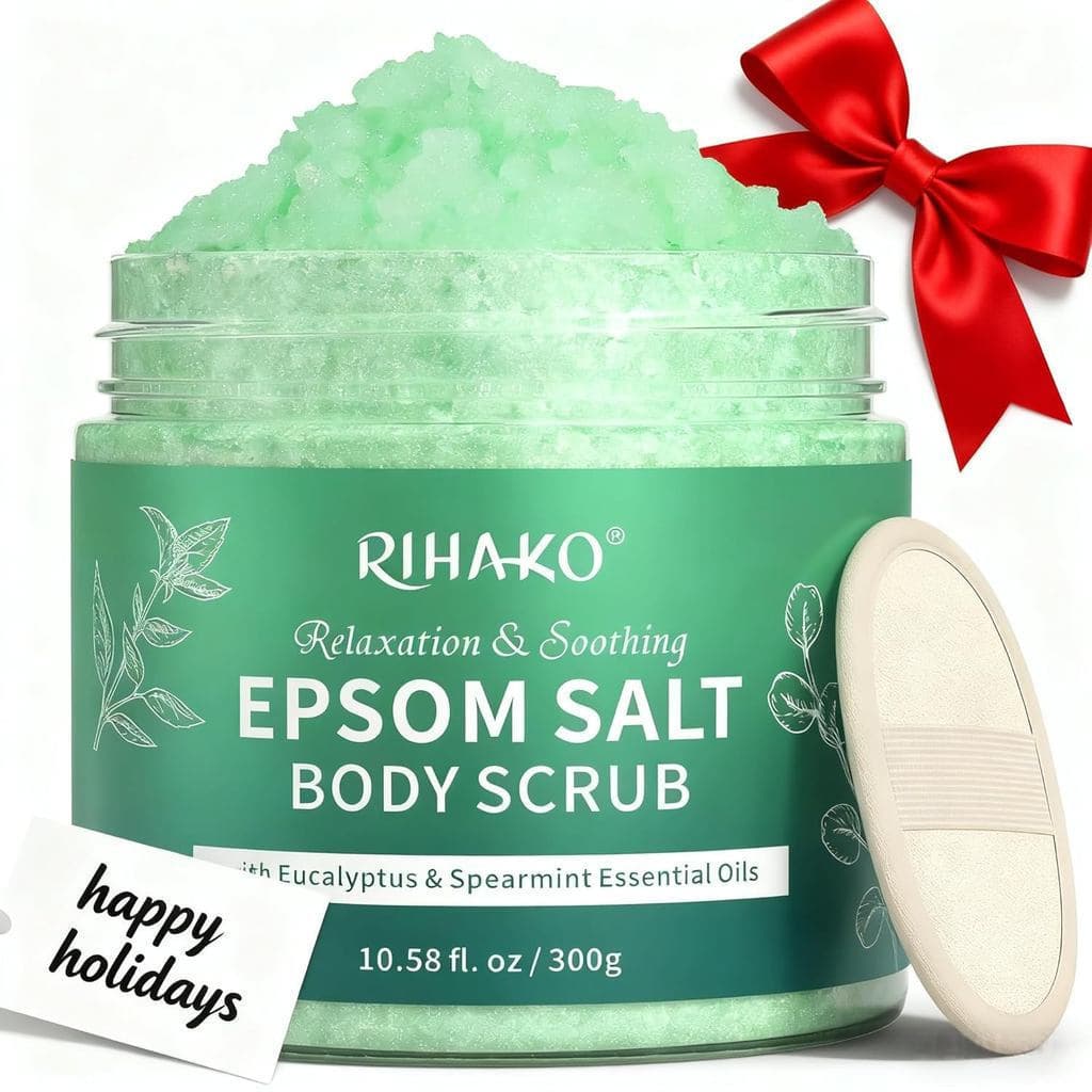 Esfoliante Corporal Ulia Salt, Esfoliante Corporal Detoxificante, Relaxamento e Suavidade com Óleo Essencial de Eucalipt
