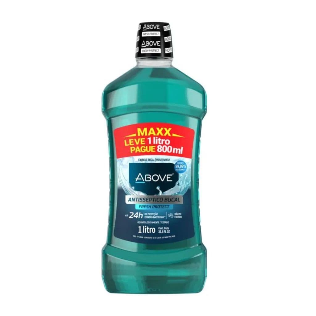Enxaguante Bucal Above Fresh Protect 1L Combate Mau Hálito