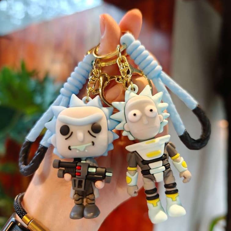 Novo Chaveiro de Boneco do Anime Rick e Morty, Brinquedo Decorativo para Mochila Infantil e Carro, Presente Q3YX