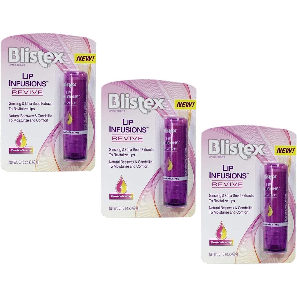 Blistex Lip Infusions Revive Hidratante Labial 0,13 Onças (Pacote com 3)