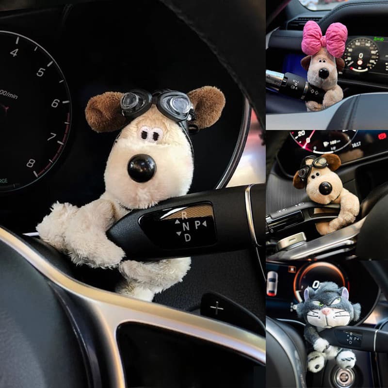 Desenho Animado Decoração De Carros Gromit Dog Dolls Pilot Pawdog Luzes De Direção Wiper Wye Shield Ornamentos Acessório