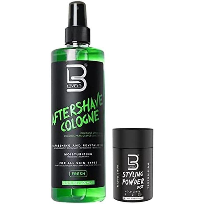 L3 Nível 3 After Shave Spray Colônia-Suaviza A Pele-Refresca E Alivia O Rosto Pó Modelador Incluído (Aqua)