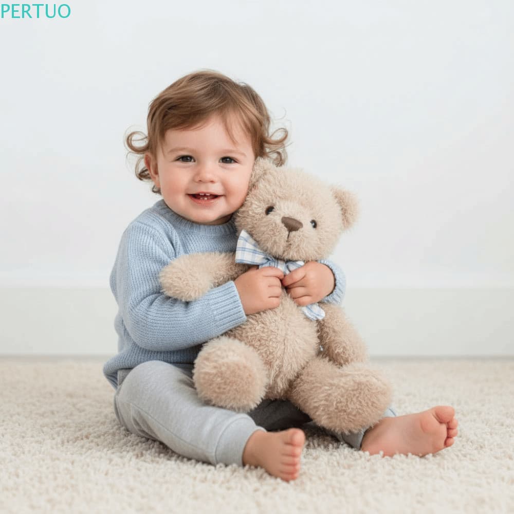 Brinquedo De Pelúcia PERTUO , Fofo De Urso Suéter , Animal Macio Marrom