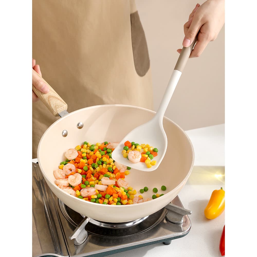 Espátula de Silicone Espátula Panela antiaderente Cozinha especial Espátula de alimentos complementares Colher de sopa C