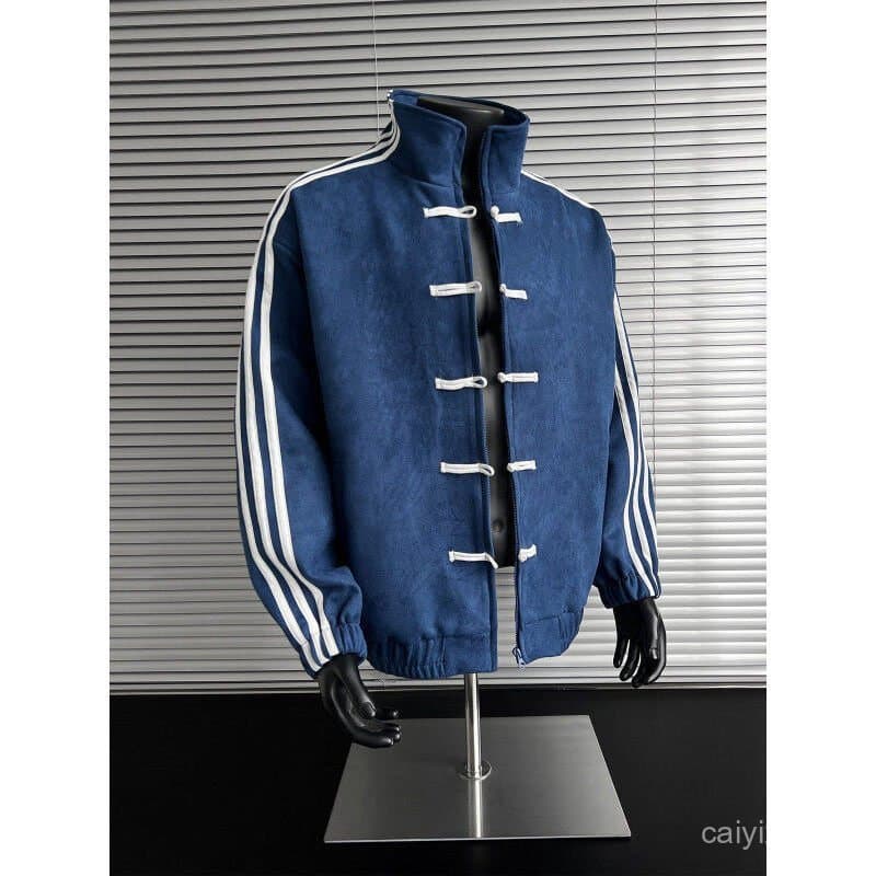 Jaqueta Masculina HJQH com Gola em Patchwork, Estilo com Botões, Manga Longa, Elegante e Casual para Jovens C5VQ XMES