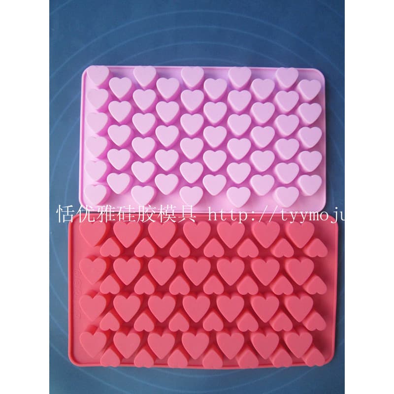 55/56 buraco tamanho amor coração silicone bolo molde de silicone ferramenta de cozimento forno bandeja de gelo Chocolat