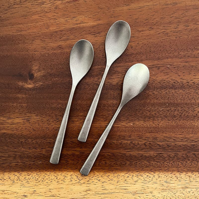 Colher pequena estilo japonês, copo criativo de alto valor, colher de café retrô, influenciador de aço inoxidável 304, c