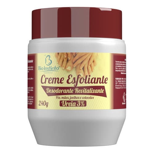 3 Cremes Esfoliante Revitalizante Para Pés e Mãos 240G Bio Instinto