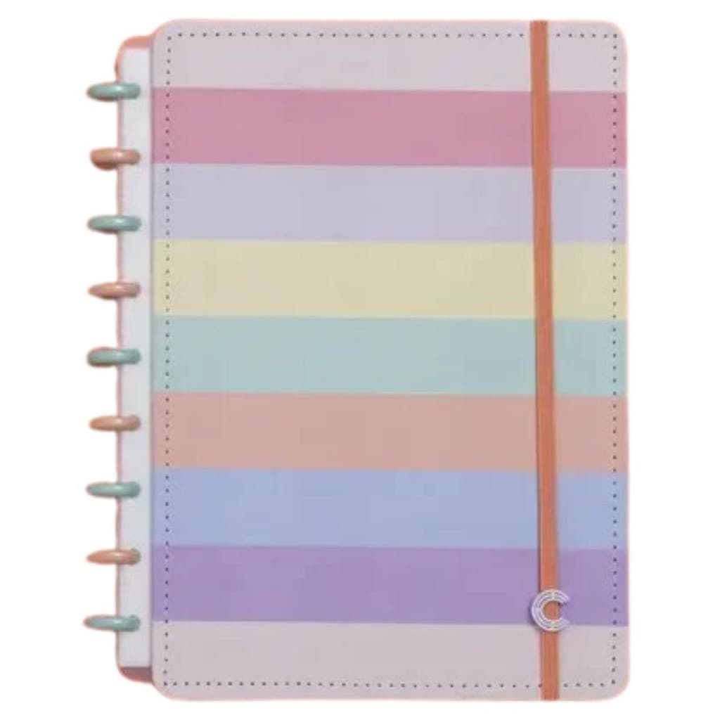 Caderno Inteligente Arco Iris Pastel Médio 25,5x19cm