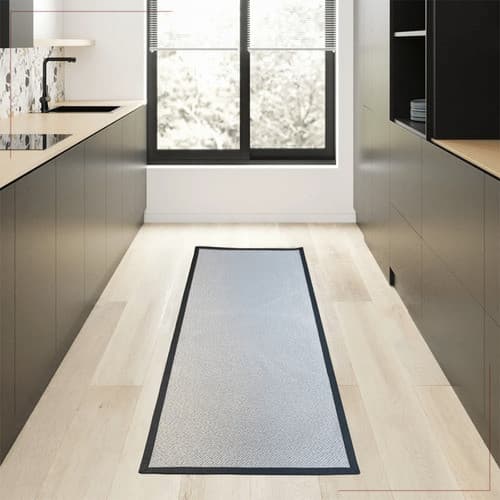 Tapete de Cozinha 50x140cm Multi Kacyumara Cinza Antiderrapante Emborrachado Lavanderia Area Gourmet