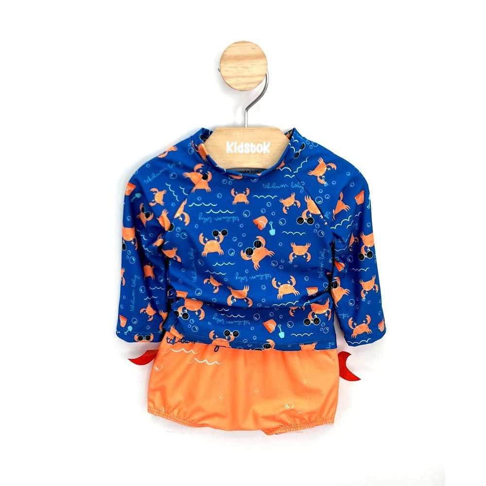 Conjunto Menino Camiseta e Sunga UV Caranguejo - Kamylus