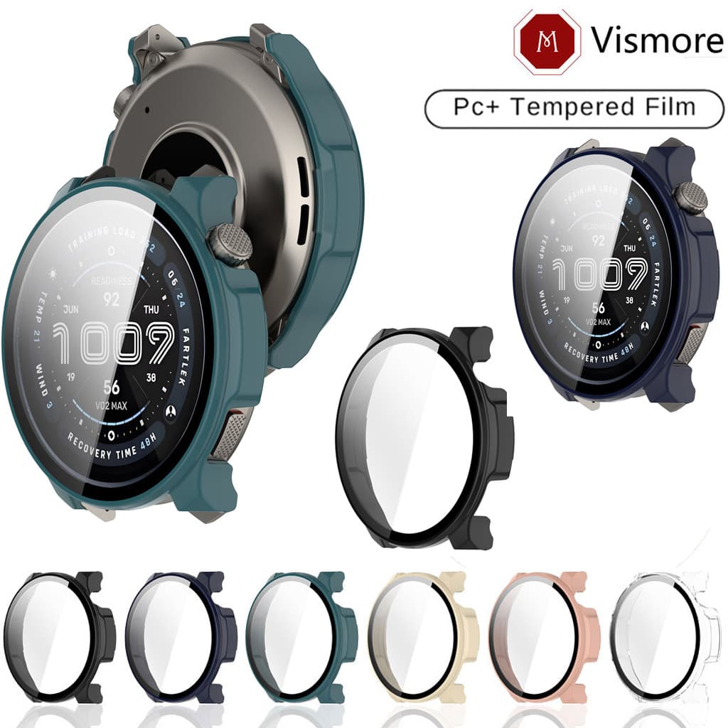Vidro Temperado + Capa Para Huami Amazfit Balance2 Balance 2 PC 2 Em 1 Quadro Pára-Choques + HD Fino Acessórios Anti-Ris