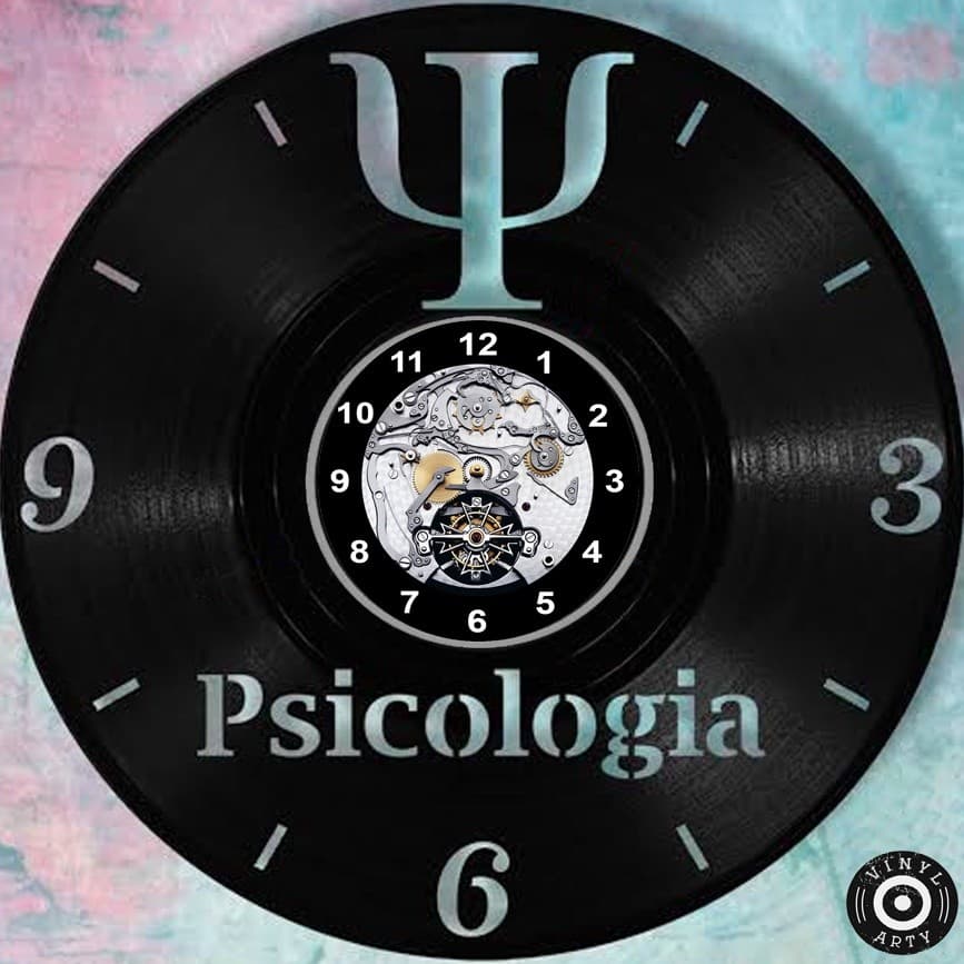 Relógio de Parede Relógio de parede Psicologia - Relógio De Relógios de parede 30cm Disco de Vinil D
