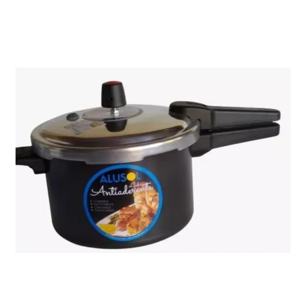 Panela de Pressão Teflon Colorida Panela de Pressao 2,5 Litros fechamento Externo
