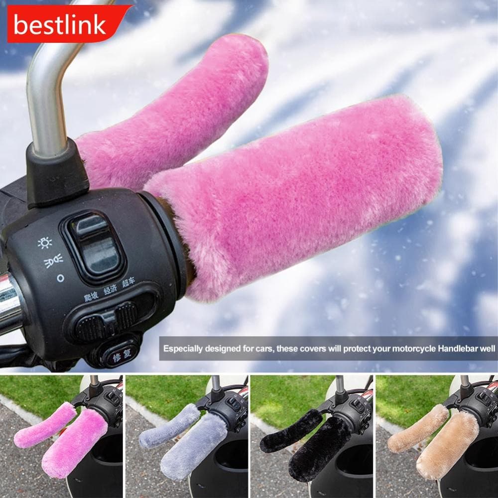 BESTLINK 4 Pçs Universal Motocicleta Veículo Elétrico Alça Capa Guiador À Prova De Frio Quente Acolchoado Modelos Invern