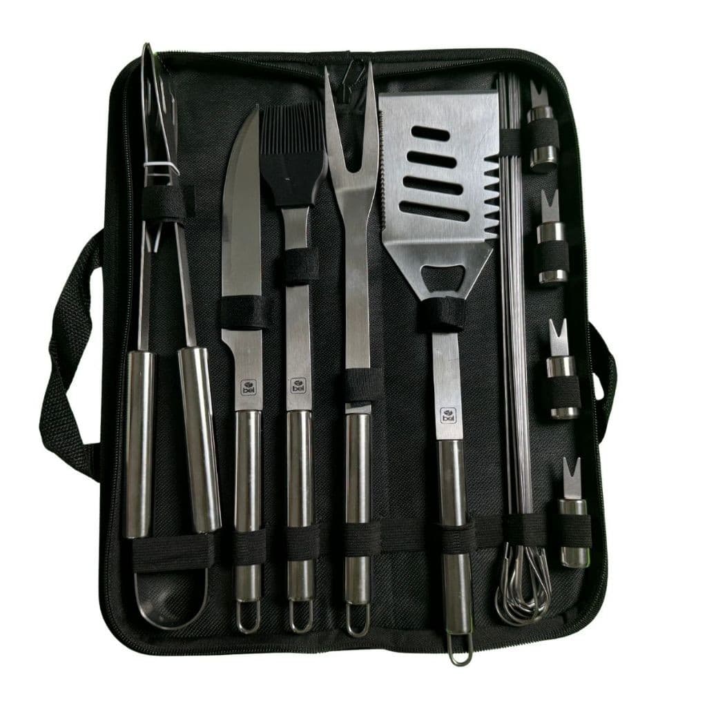 Kit Churrasco BEL Inox Premium 16 Peças com Estojo